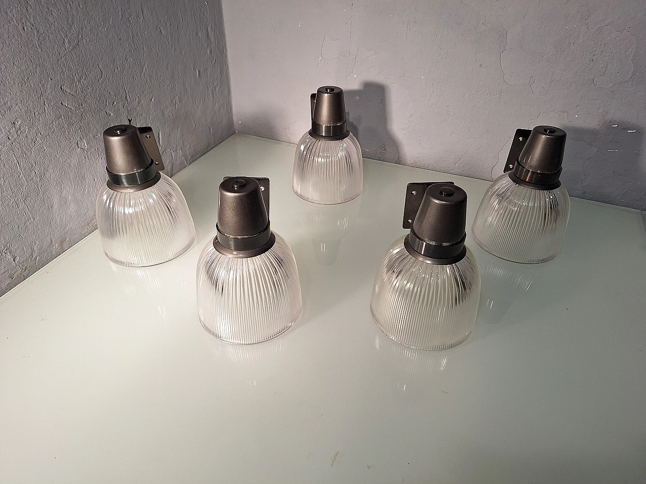 5 Wall lamps mod LP6, 50s 2