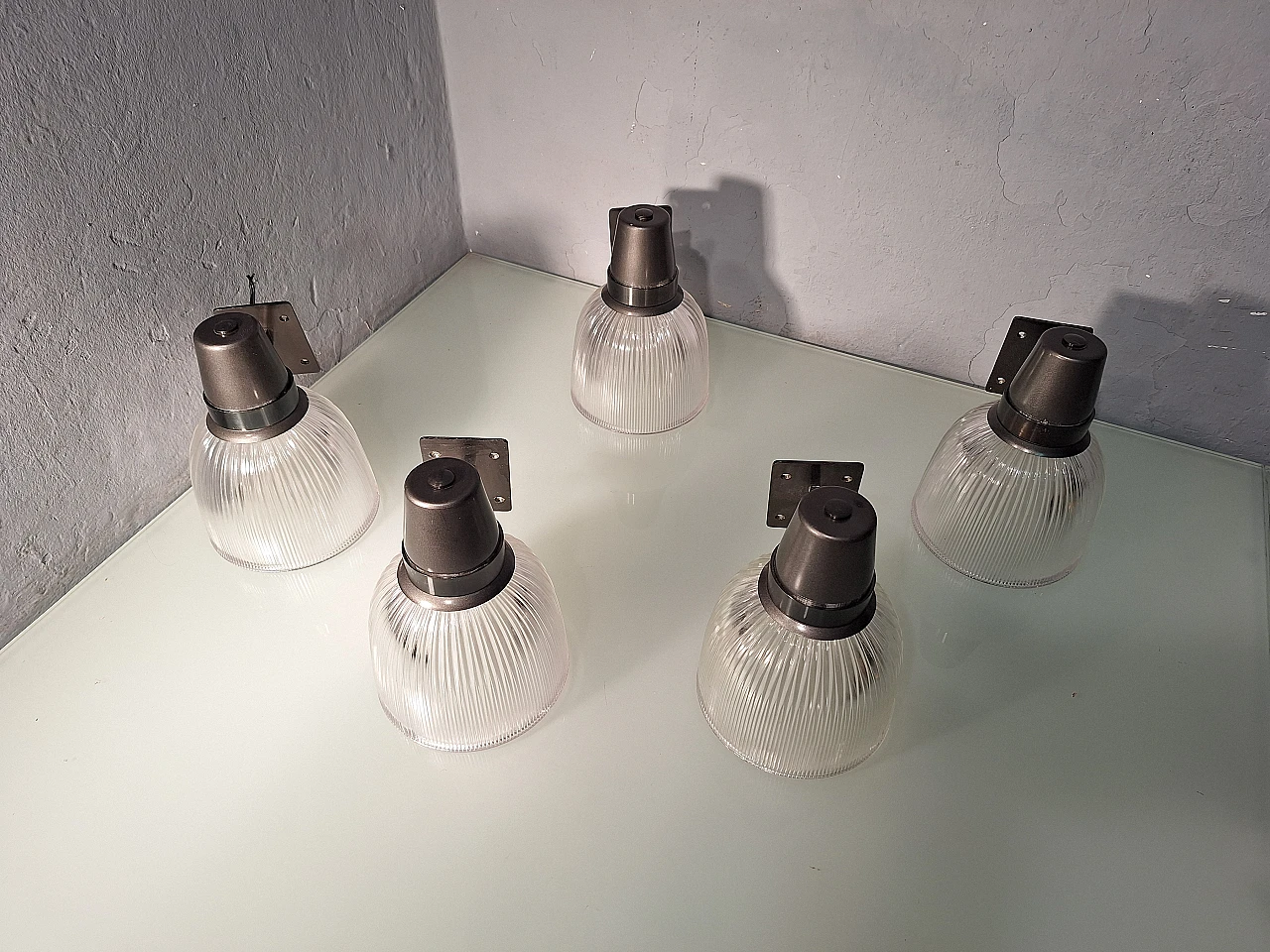 5 Wall lamps mod LP6, 50s 3