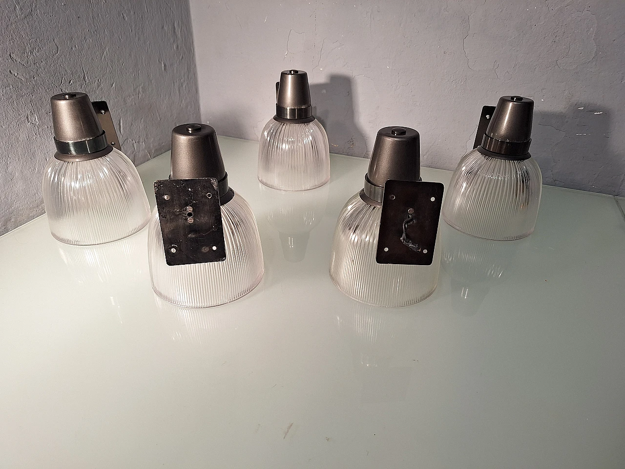 5 Wall lamps mod LP6, 50s 4