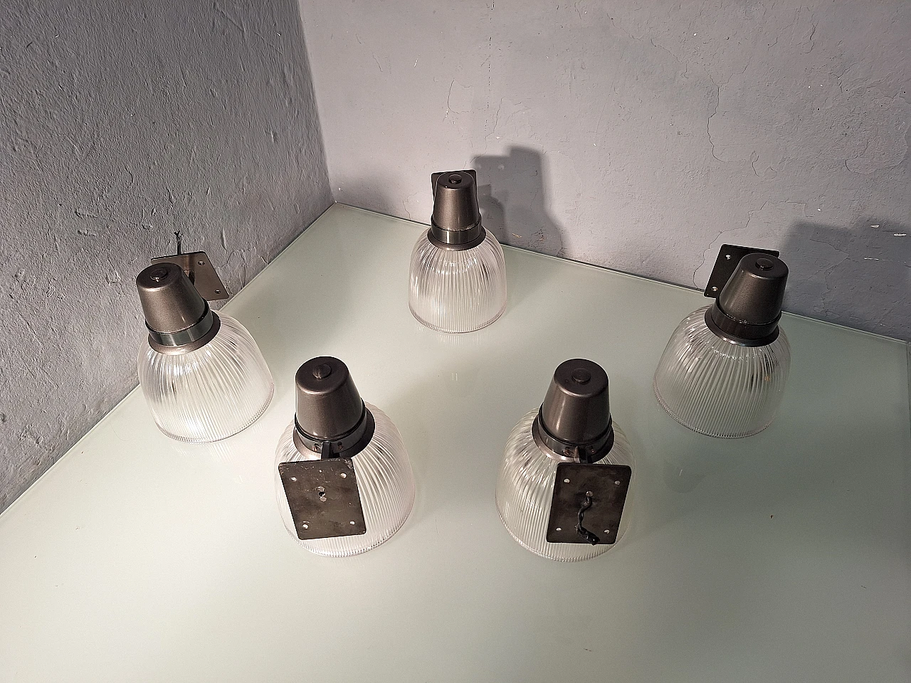 5 Wall lamps mod LP6, 50s 6