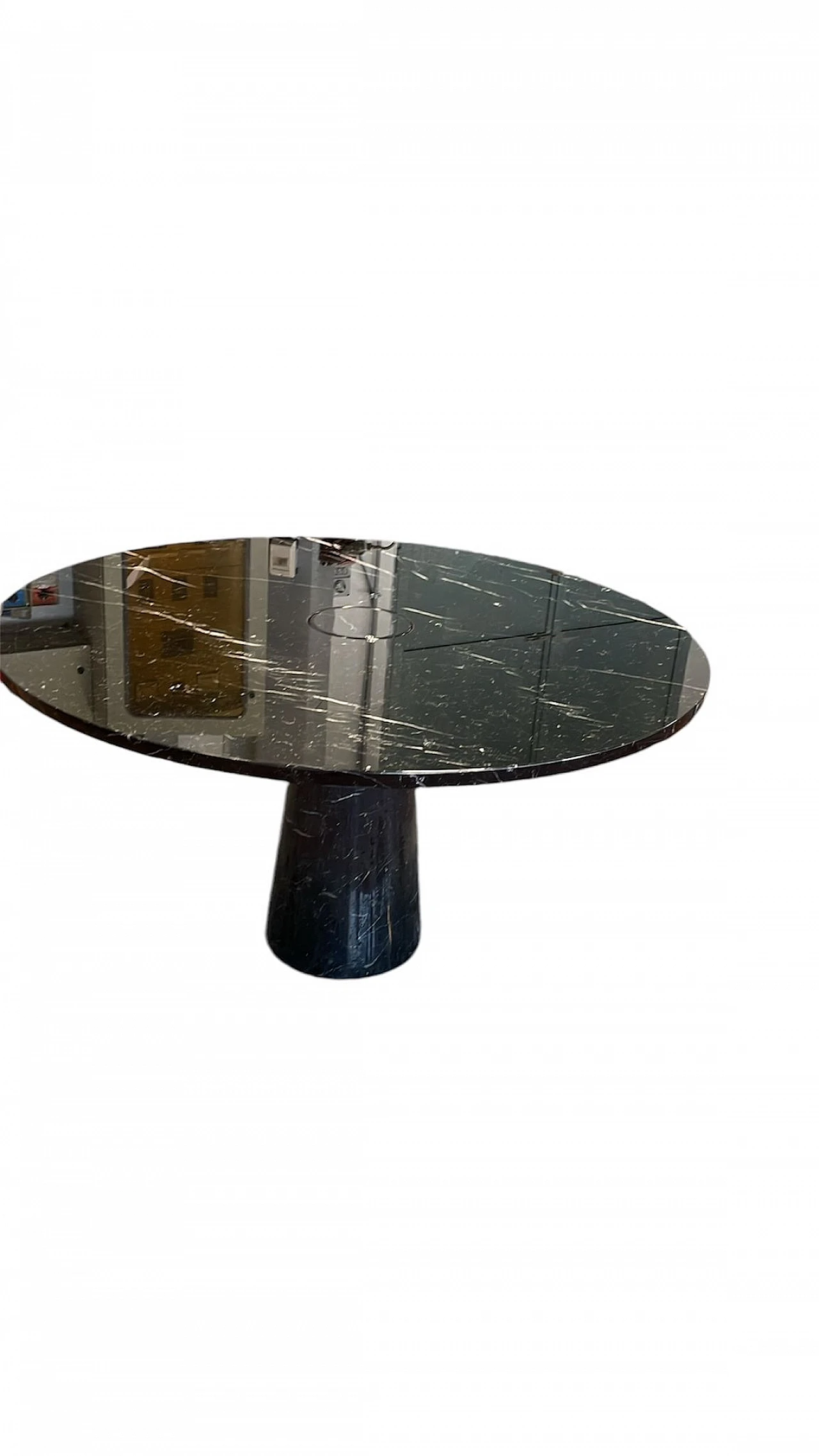 Round Eros black marble table by Angelo Mangiarotti for Skipper, 1960s 1