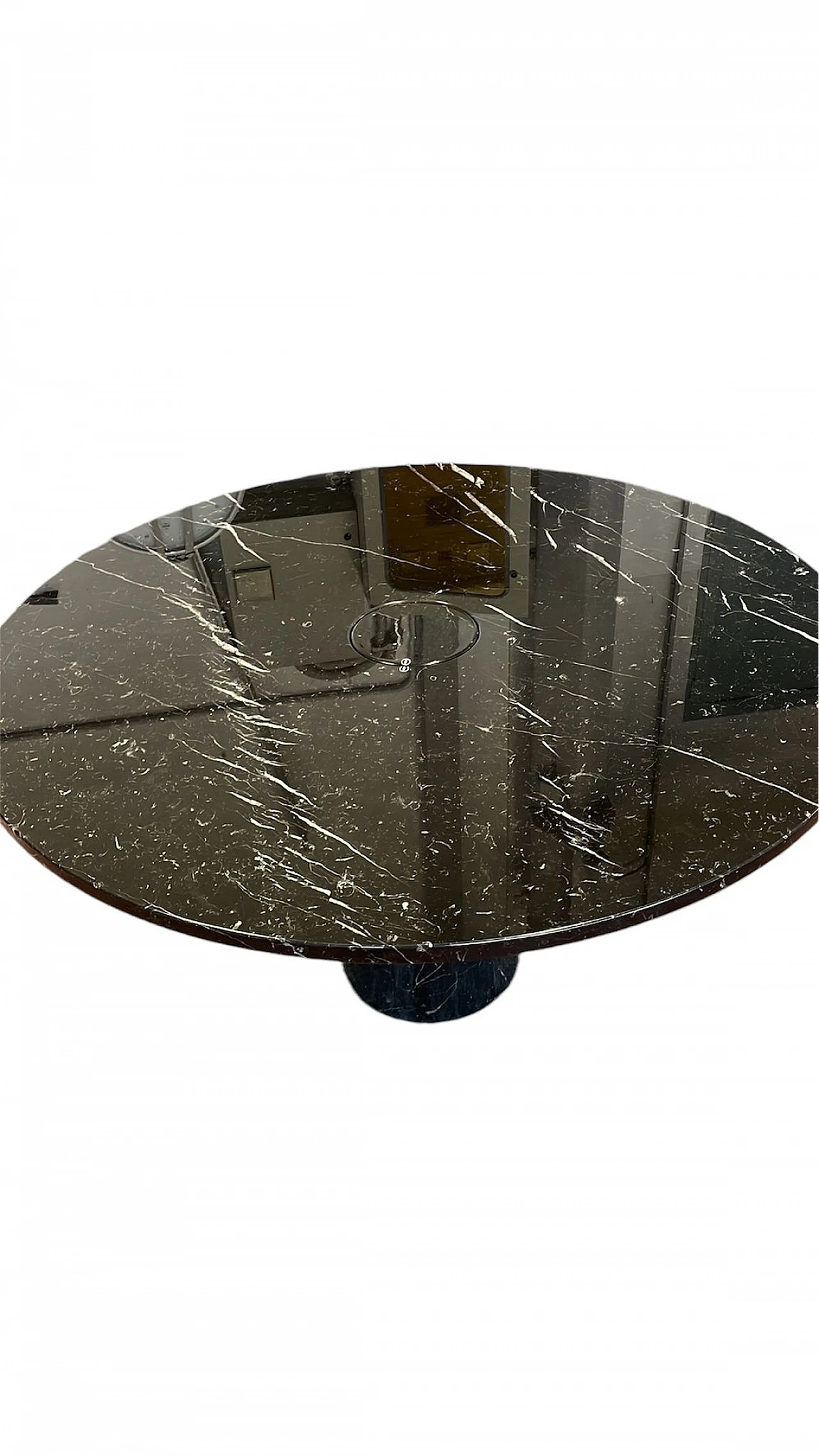 Round Eros black marble table by Angelo Mangiarotti for Skipper, 1960s 3