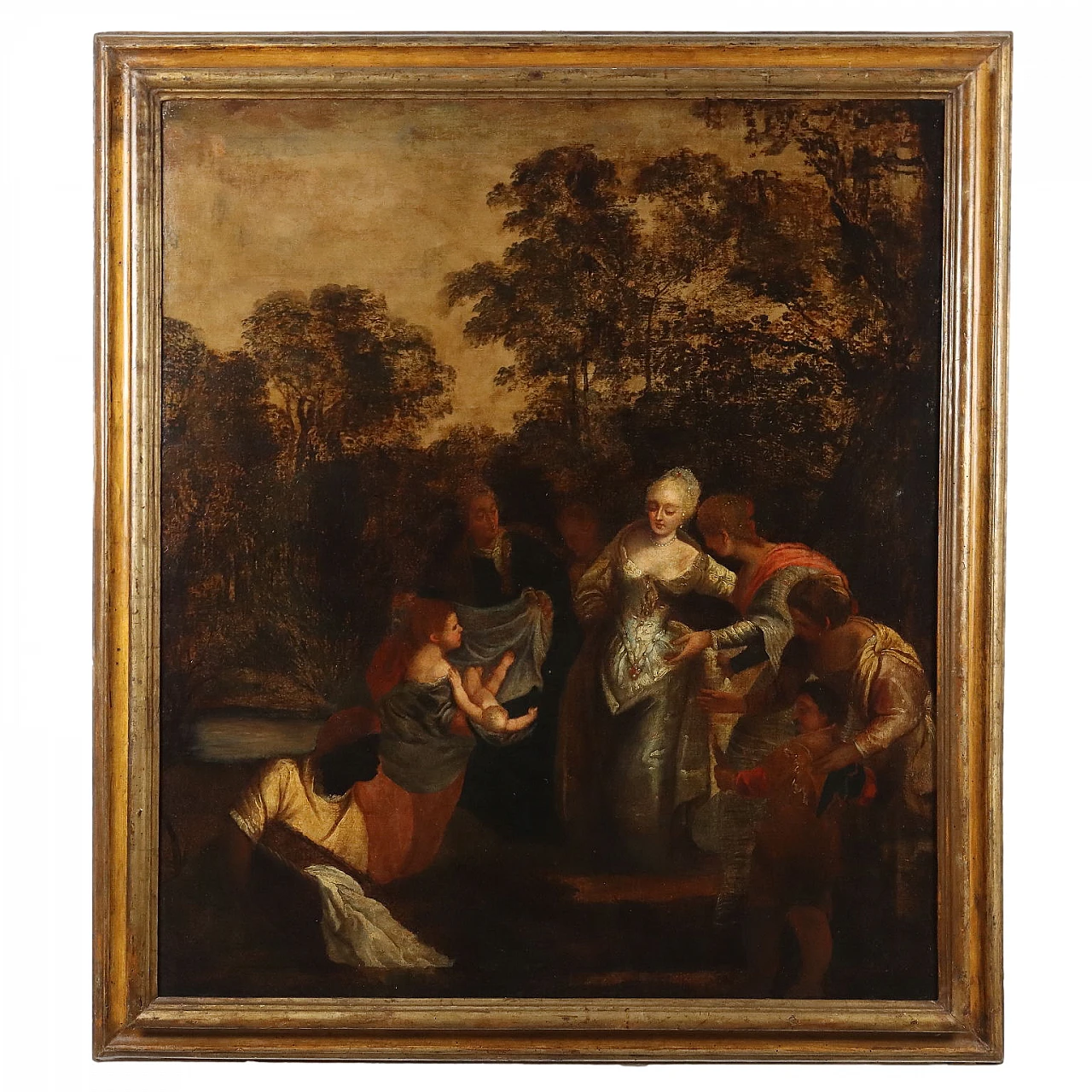 Painting religious subject oil on canvas, 18th century 1