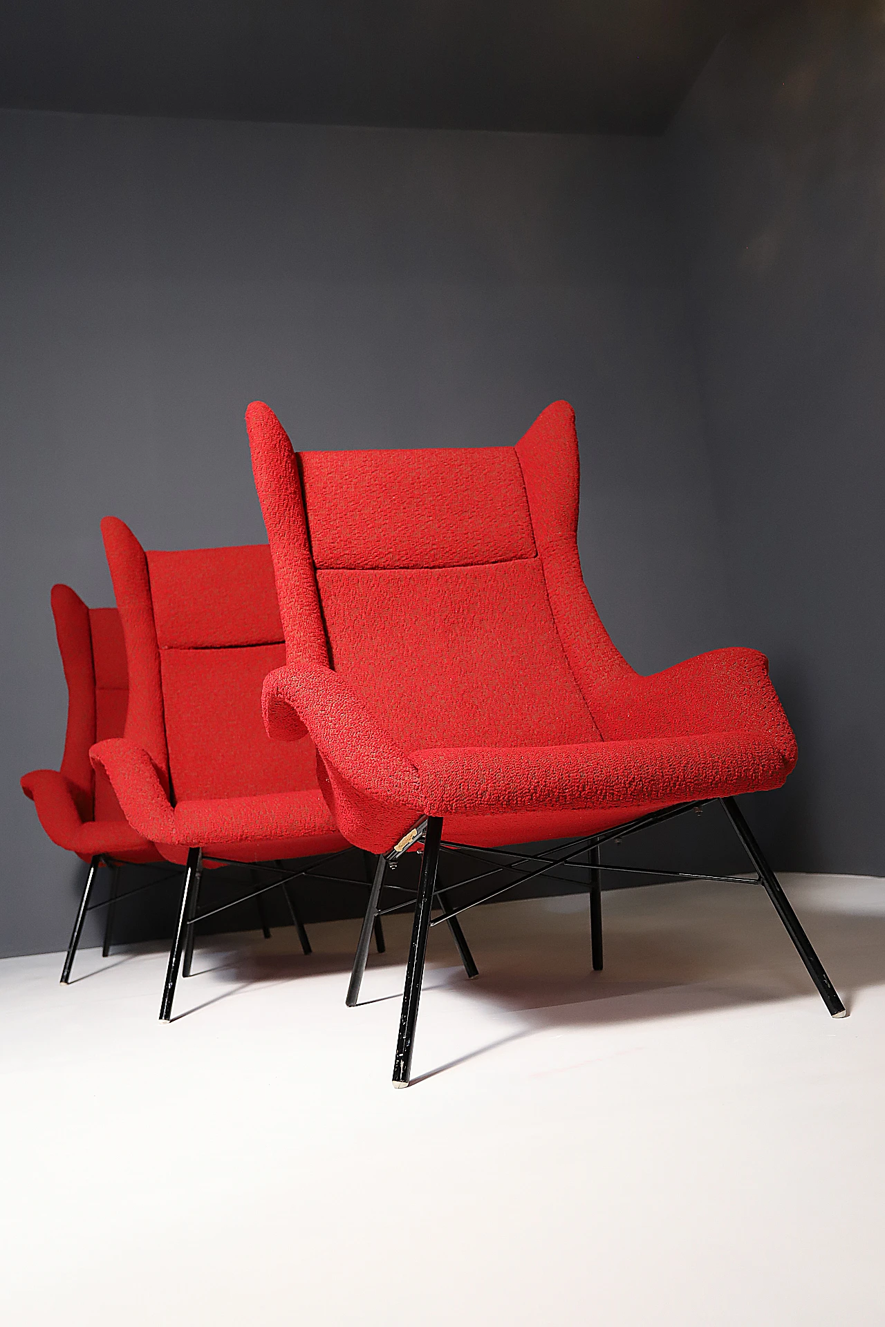 3 Poltrone Wingback di Navrátil & Sépiová, anni '60 7