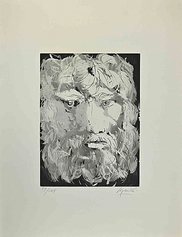 Giacomo Manzù, Head of Oedipus, Etching 1960s-1970s