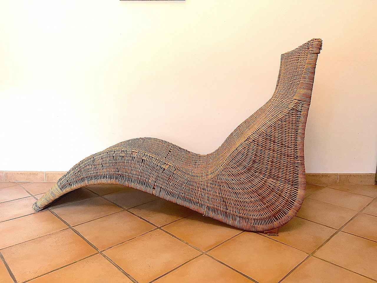 Karlskrona Wicker Chaise Lounge by Carl Öjerstam for Ikea, 1990s 3