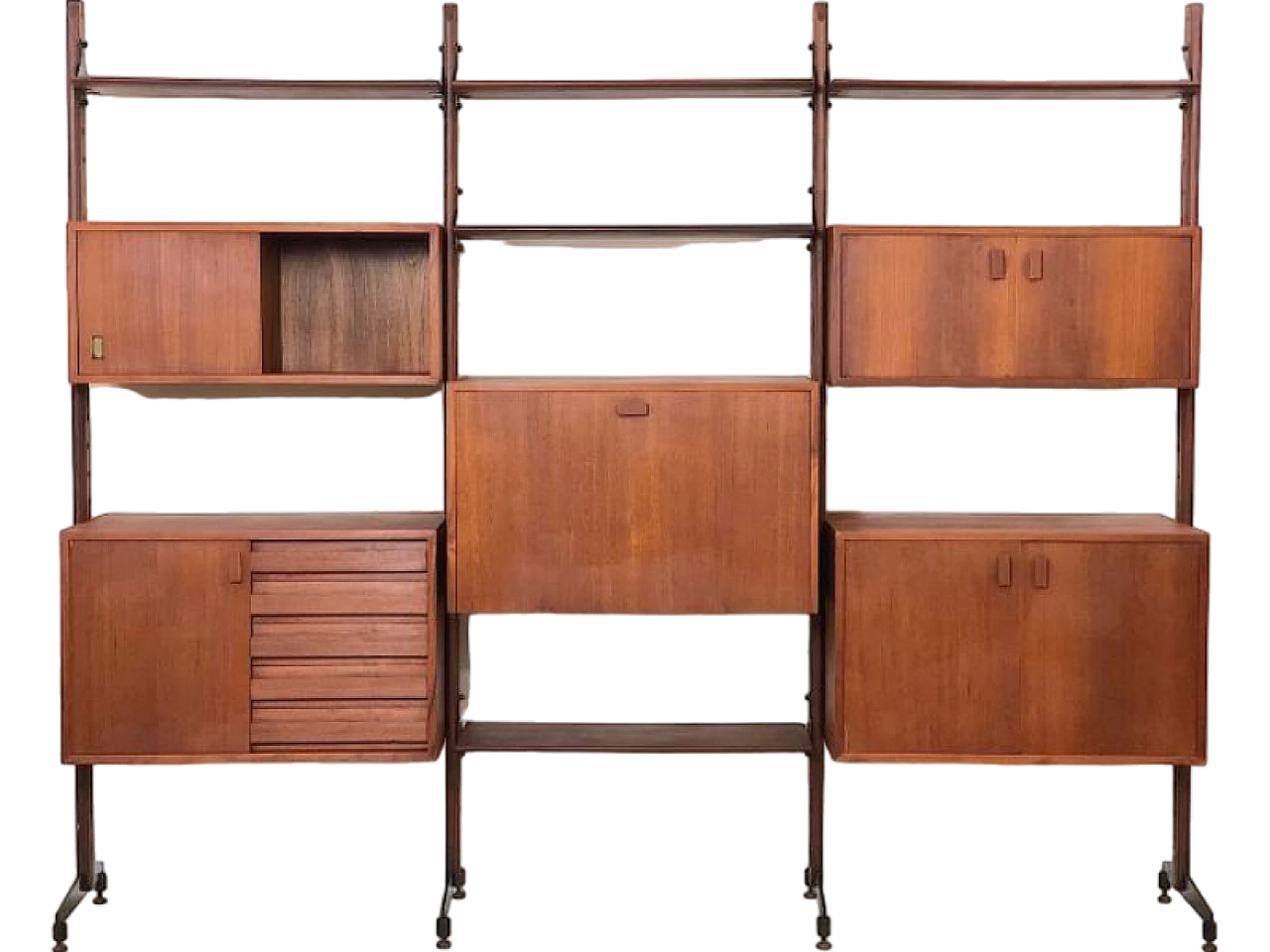 3-bay modular bookcase, 1960s 18