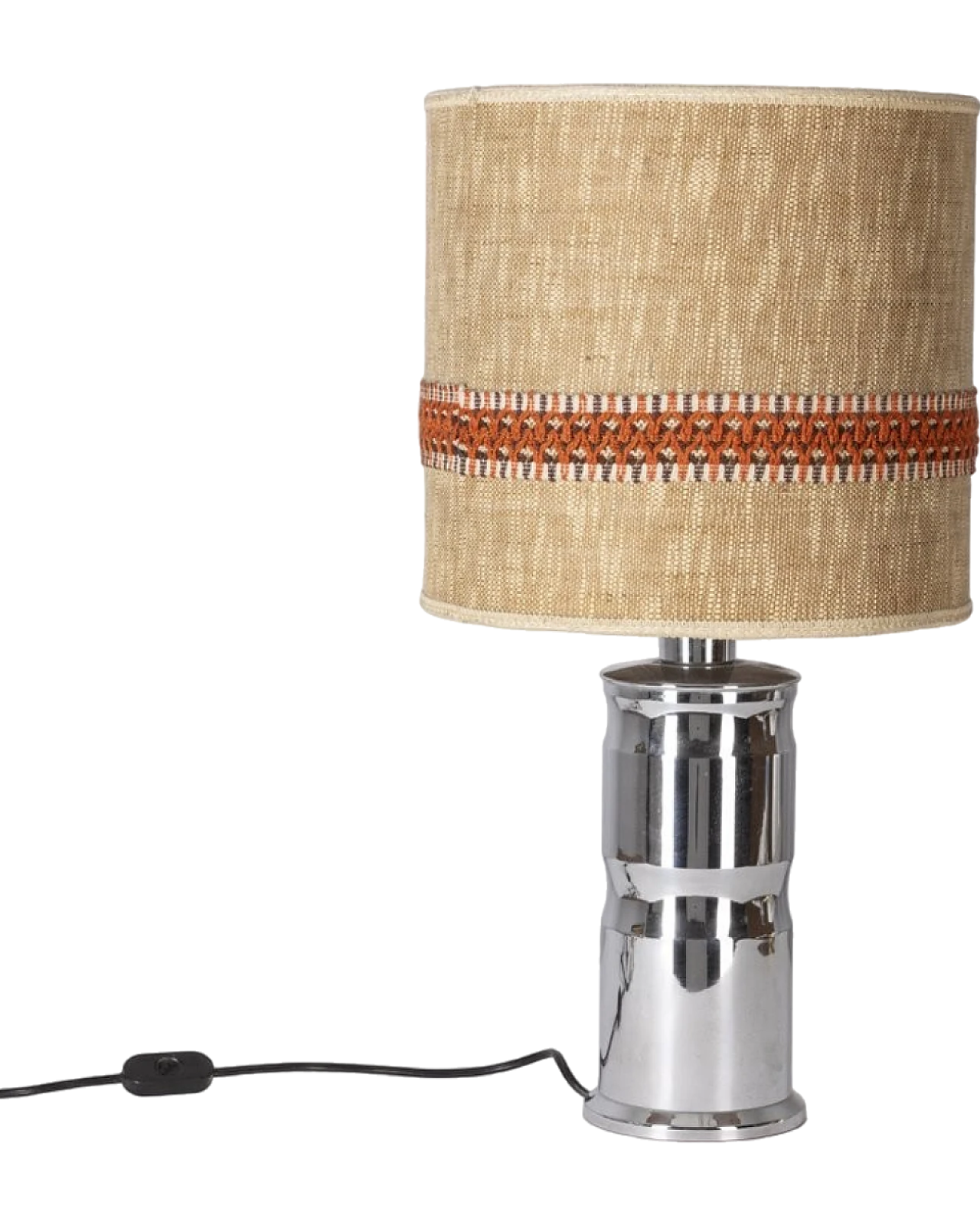 Table lamp in metal and canvas, 1980s 8