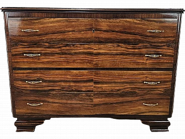 Art Deco chest of drawers in mahogany root with four drawers