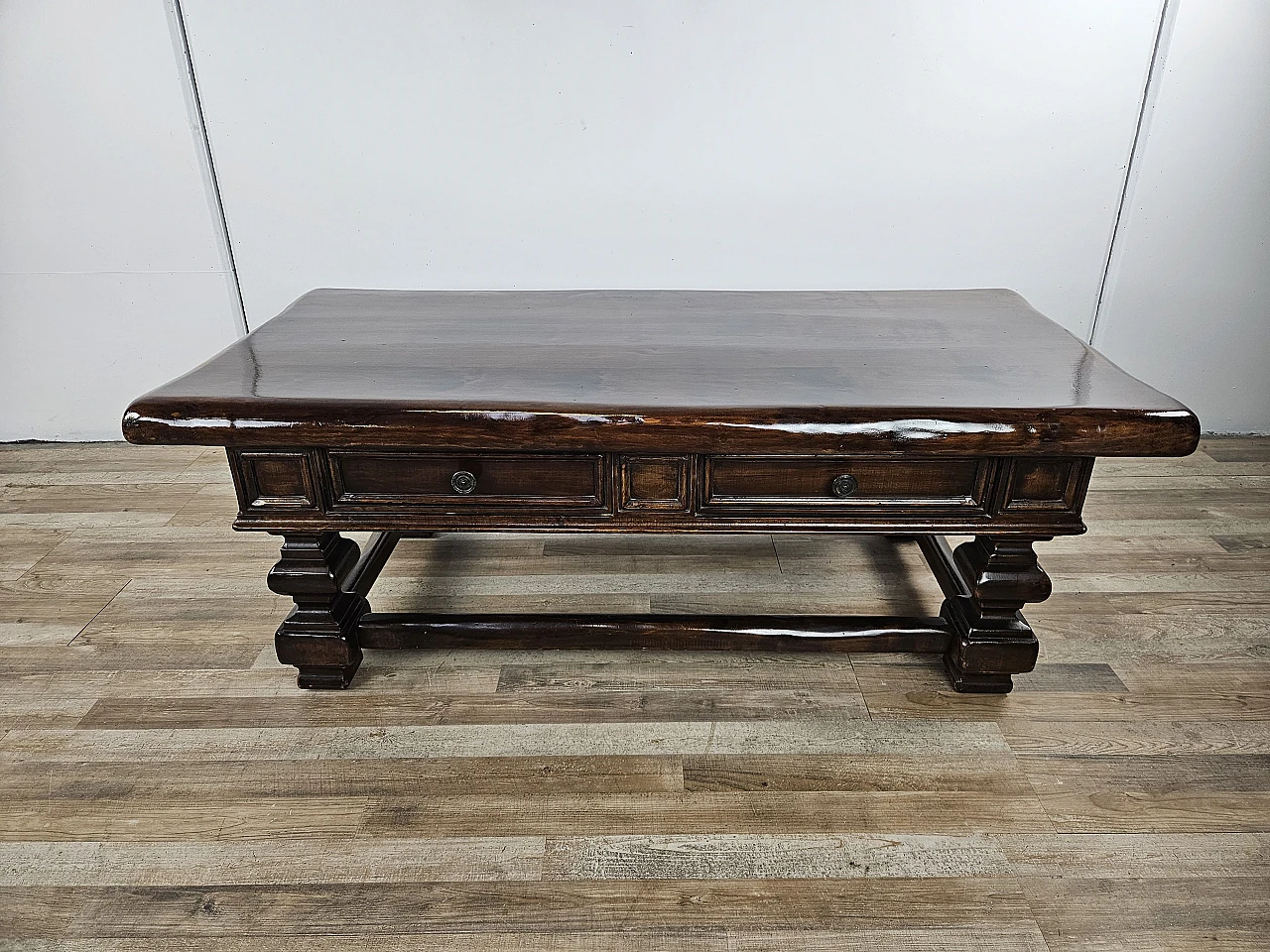 Coffee table in American walnut, 1980s 1