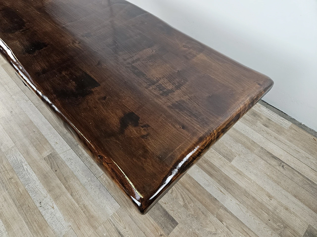 Coffee table in American walnut, 1980s 4