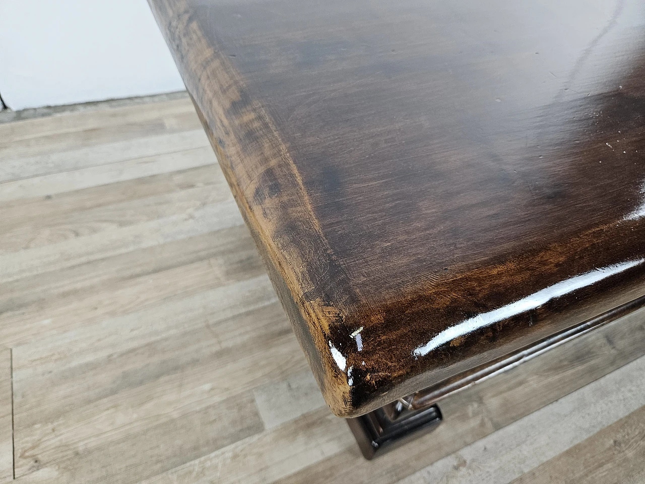 Coffee table in American walnut, 1980s 6