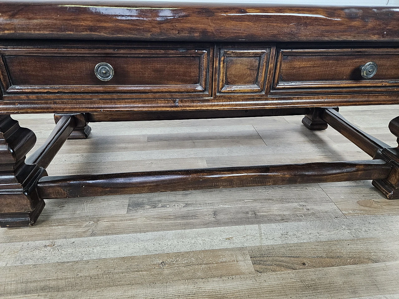 Coffee table in American walnut, 1980s 14