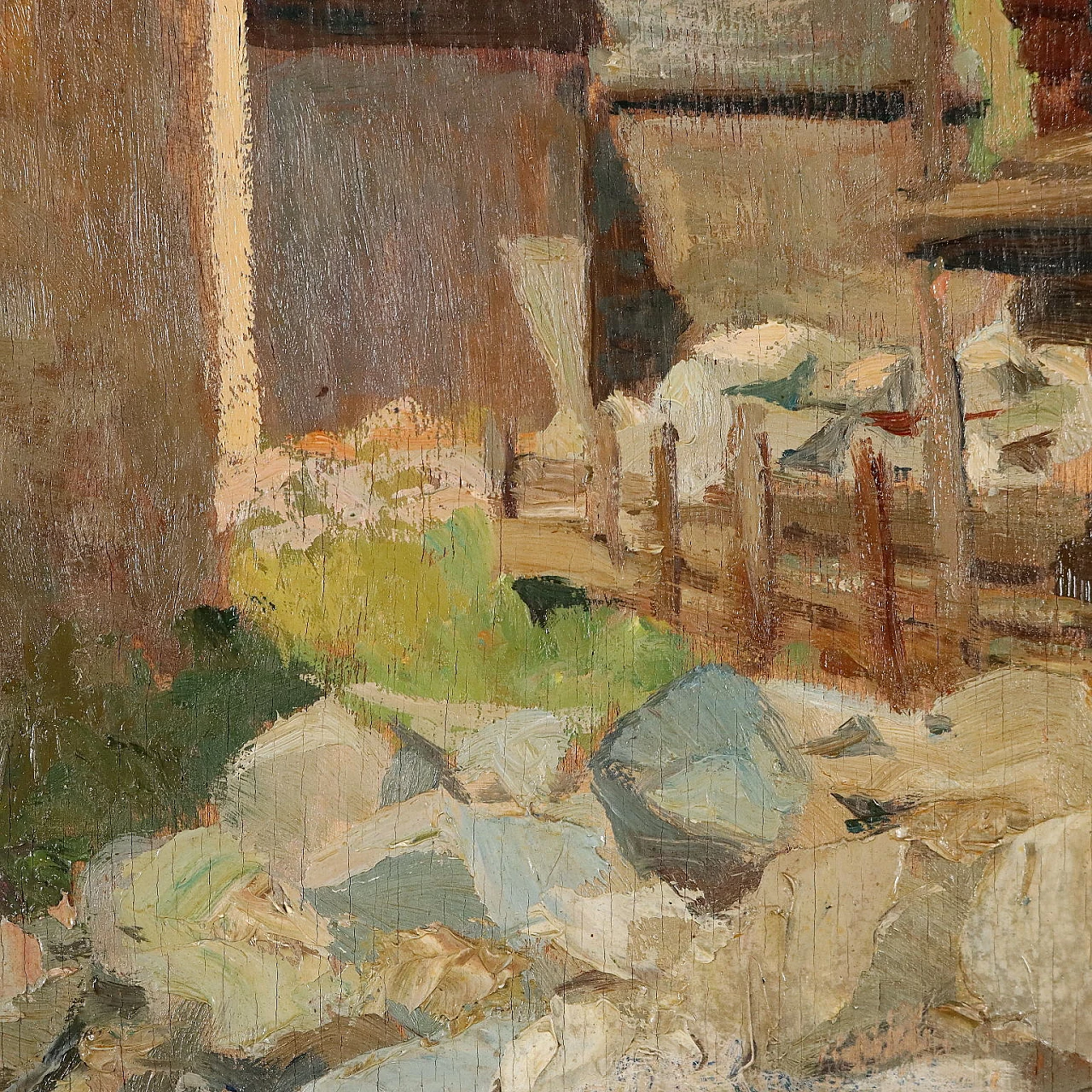 Painting by Domenico De Bernardi, oil on panel, 1920s 6