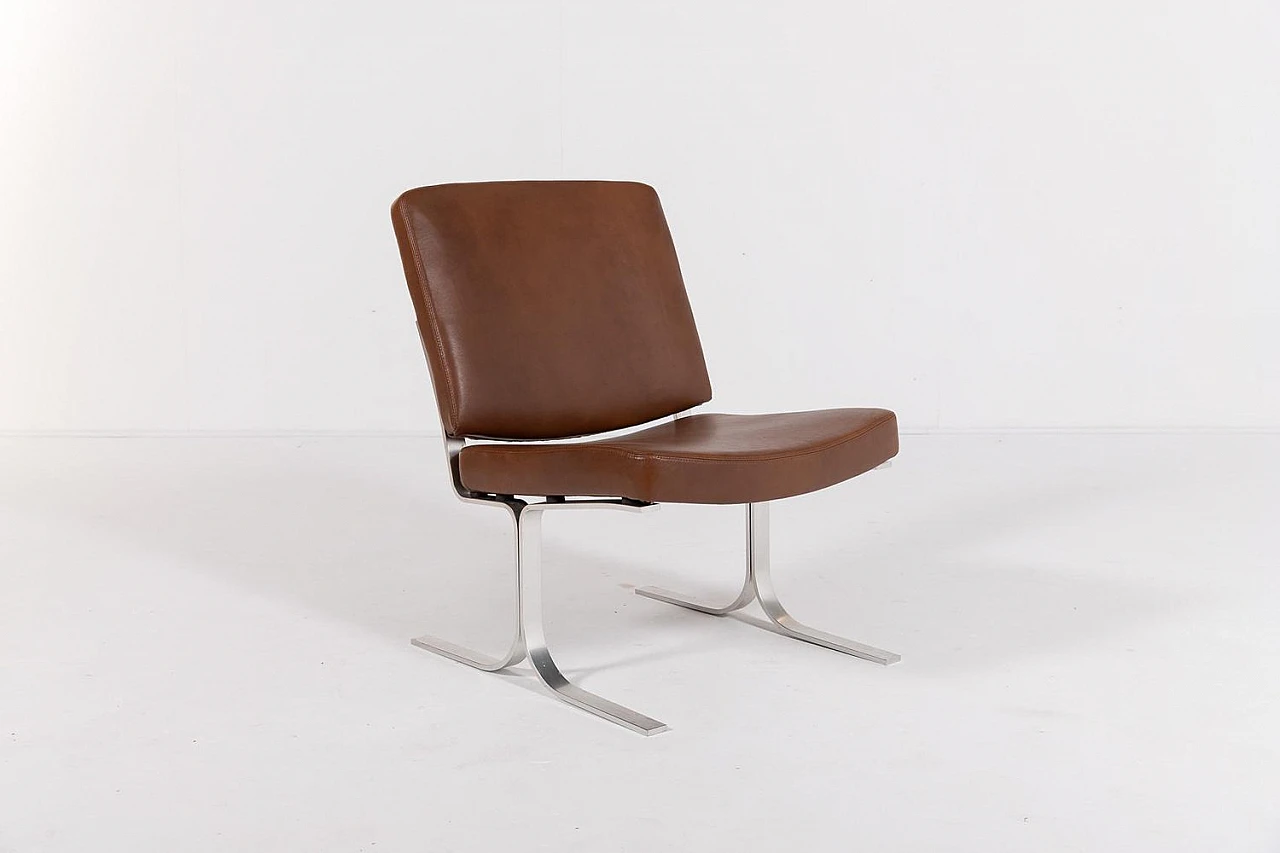 Leather armchair by Karl Erik Ekselius, 1960s 1