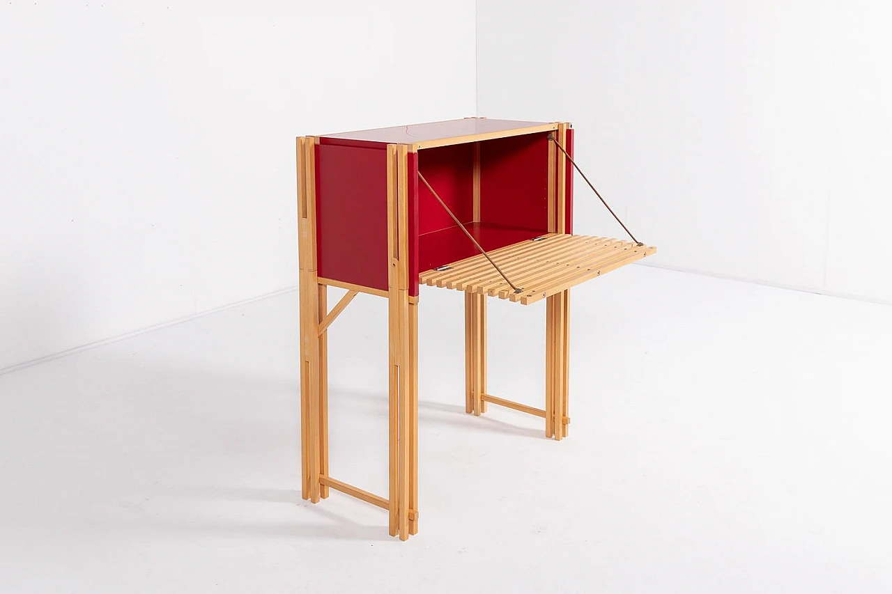 Desk cabinet with a chair by Simon Heikkila, 1990s 3