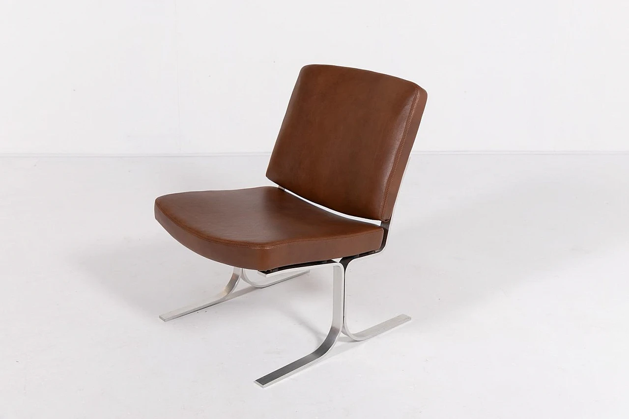 Leather armchair by Karl Erik Ekselius, 1960s 4