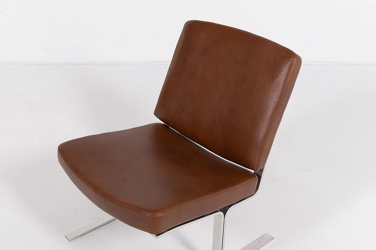 Leather armchair by Karl Erik Ekselius, 1960s 5