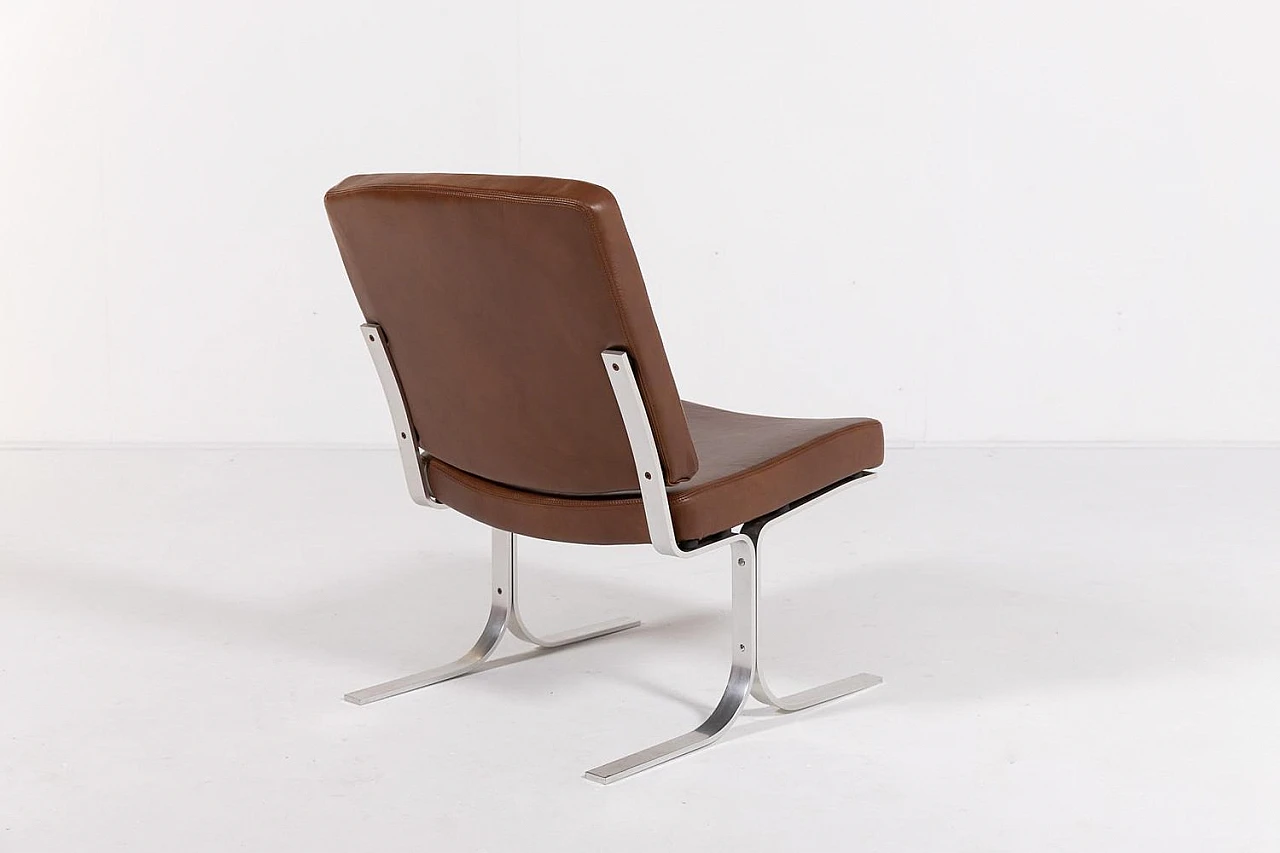 Leather armchair by Karl Erik Ekselius, 1960s 8