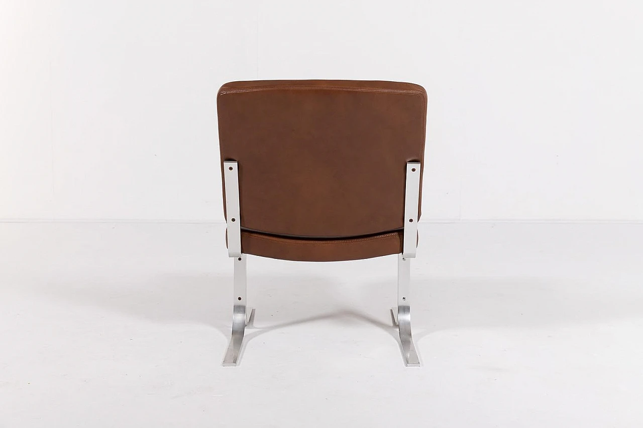 Leather armchair by Karl Erik Ekselius, 1960s 10