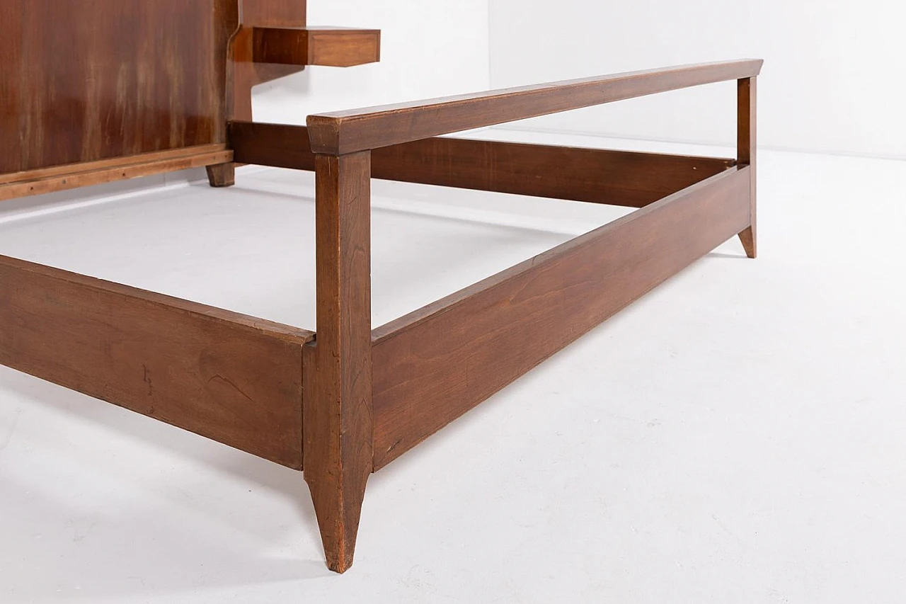 Wooden double bed by Gio Ponti, 1950s 7