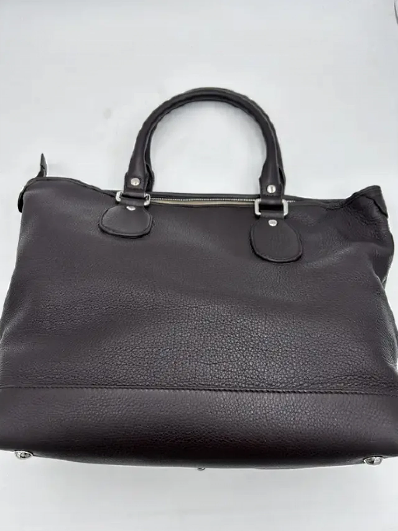 Brown leather shopper bag by Gucci, 2000s 6