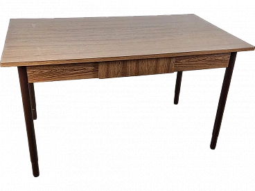 Dining table in formica with drawer and metal legs, 1970s