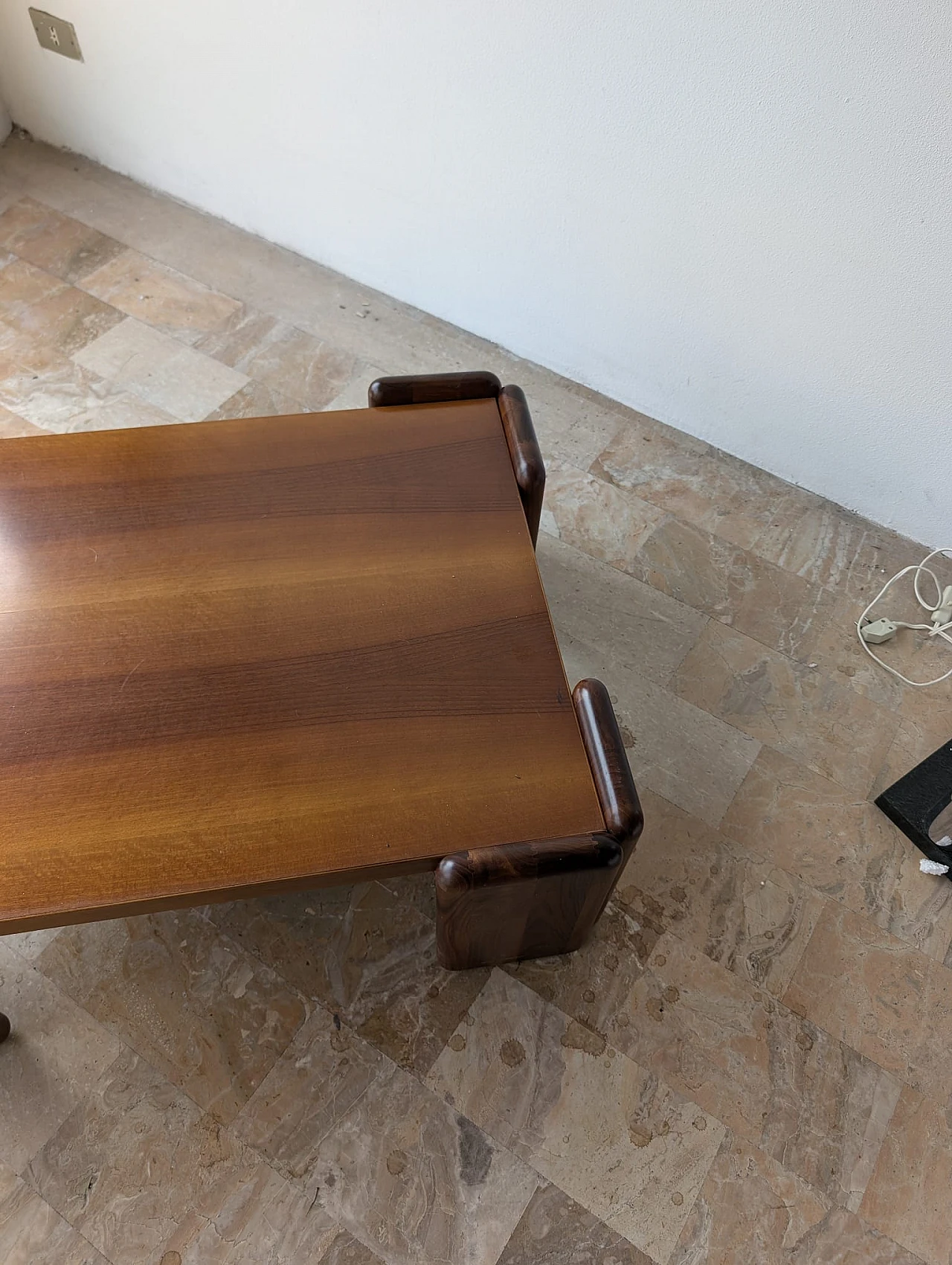 Italian walnut coffee table by Mobilgirgi, 1970s 2