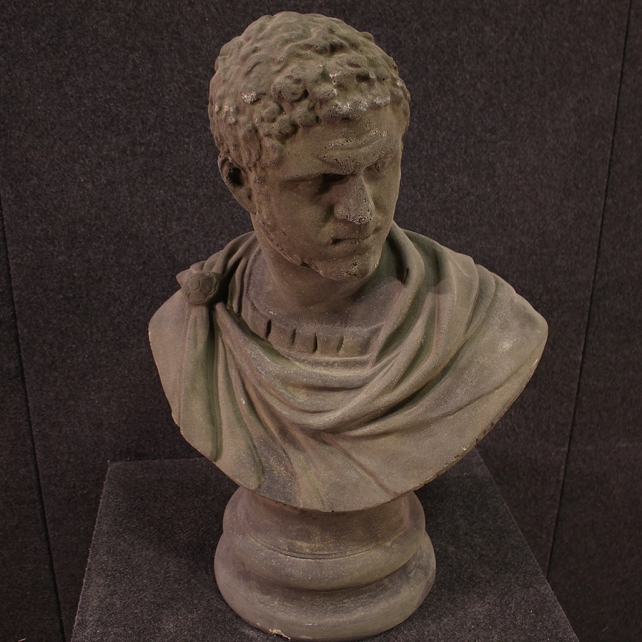 Scultura in cemento, busto dell'Imperatore Caracalla, XX secolo 7