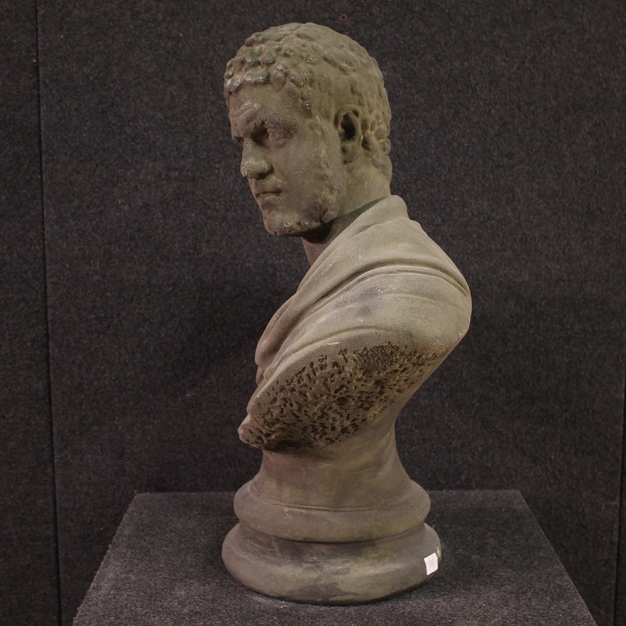 Scultura in cemento, busto dell'Imperatore Caracalla, XX secolo 9