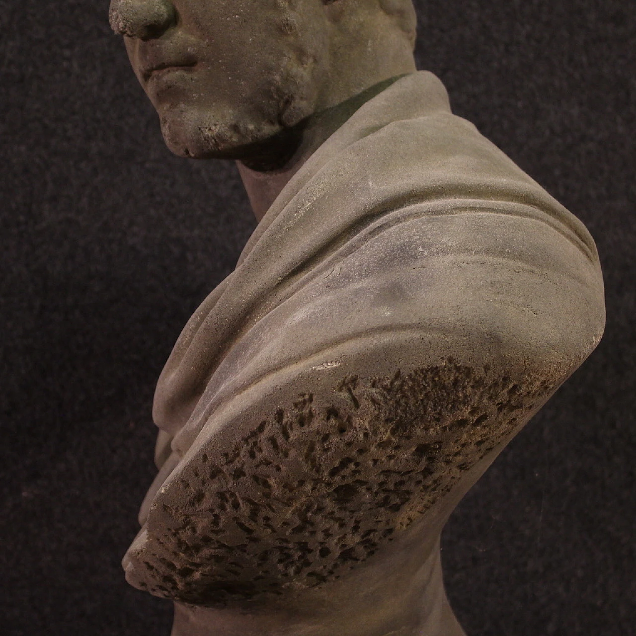 Scultura in cemento, busto dell'Imperatore Caracalla, XX secolo 11