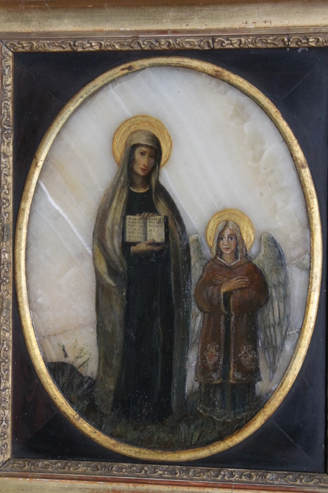 Painting of Santa Francesca Romana and Angel, 17th century 2