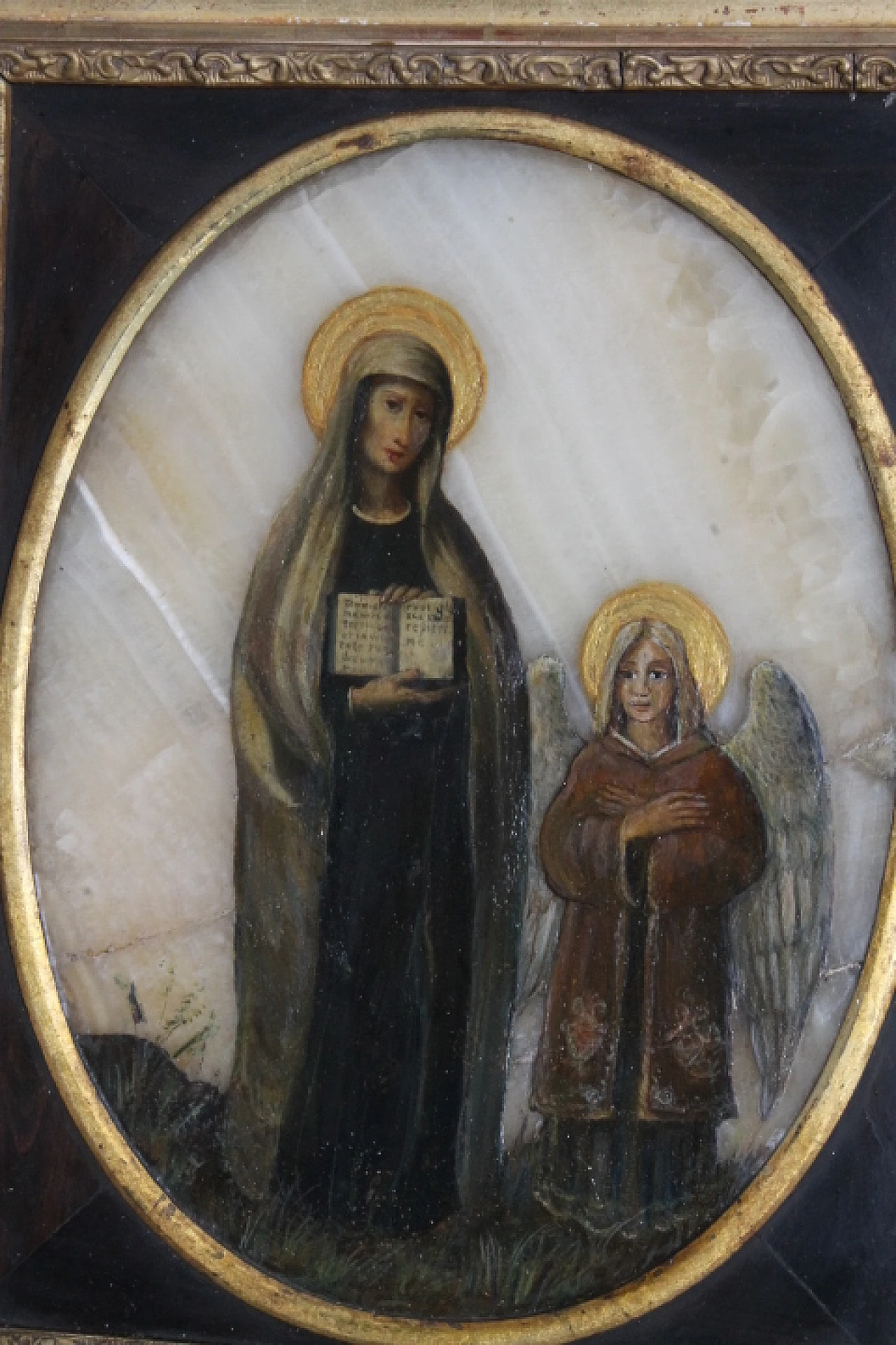 Painting of Santa Francesca Romana and Angel, 17th century 3