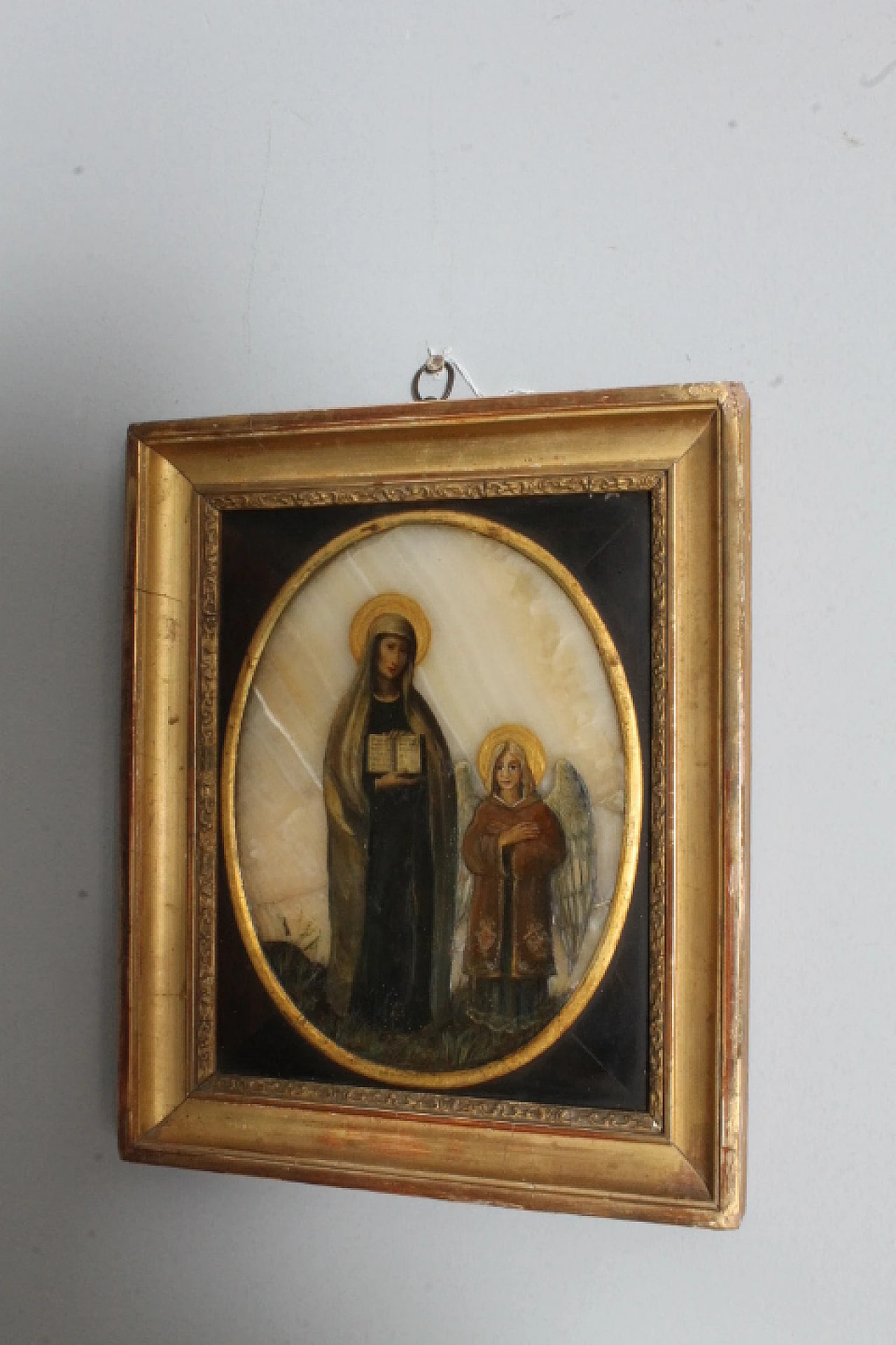 Painting of Santa Francesca Romana and Angel, 17th century 4