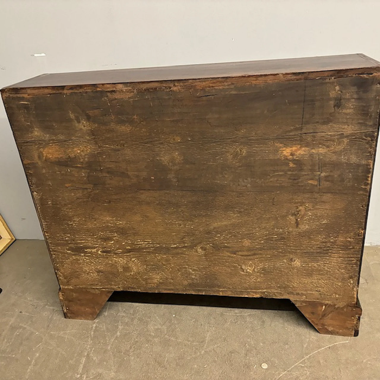 Ancient Lombard flap desk chest in inlaid wood, 17th century 23