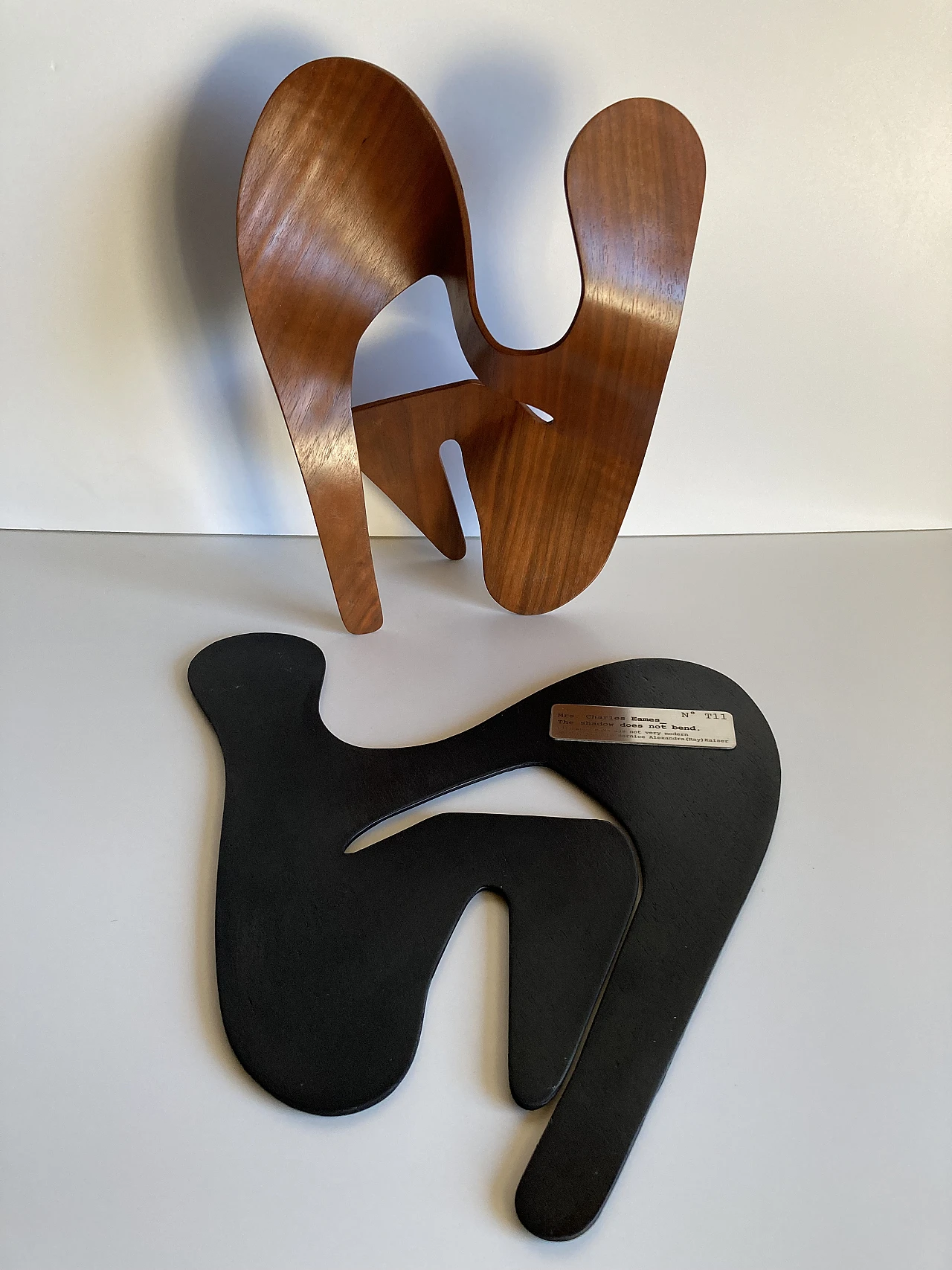 Mrs. Charles Eames_ The shadow does not bend, walnut plywood sculpture 50