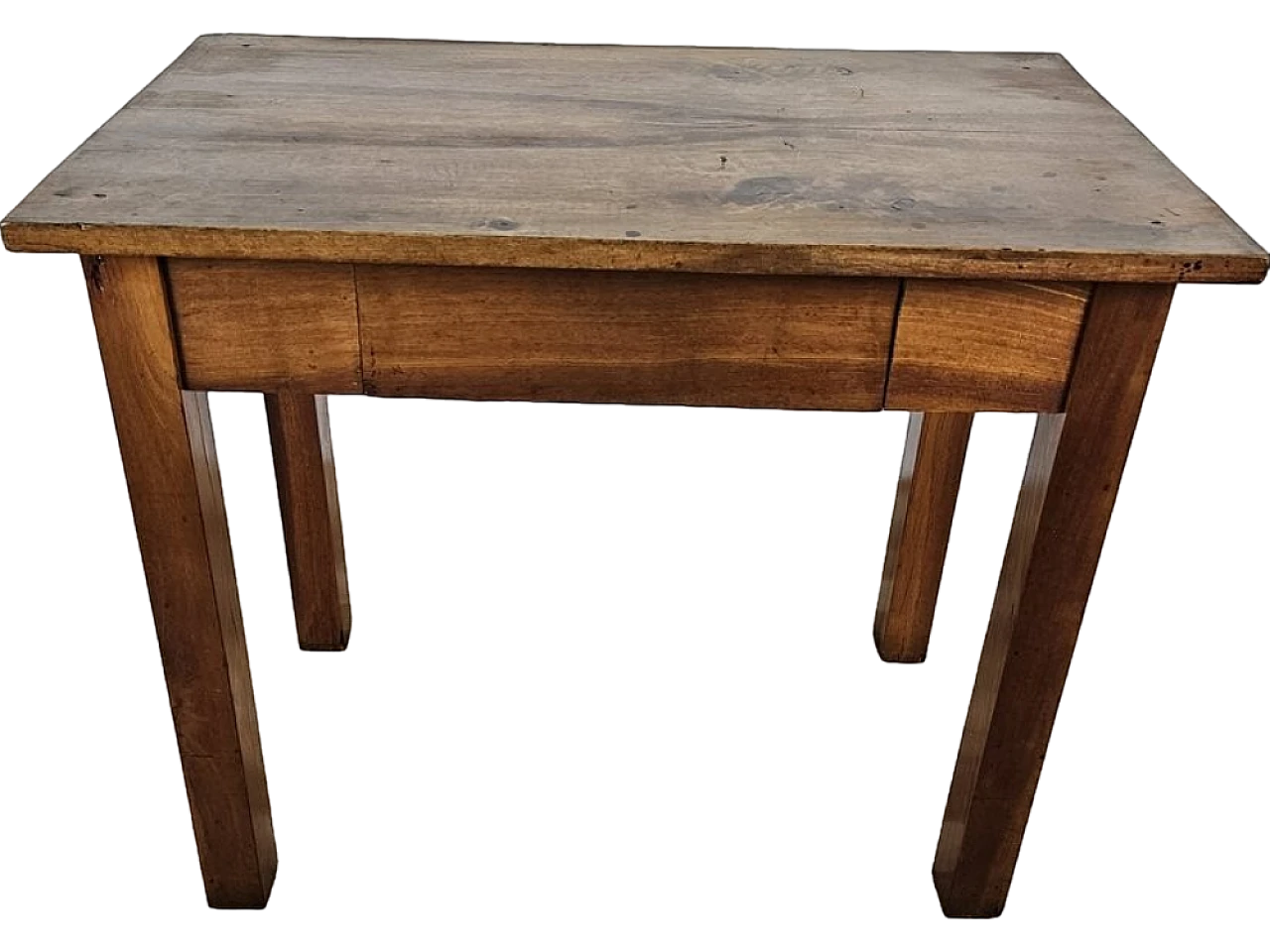 Walnut table with drawer, 1890s 16