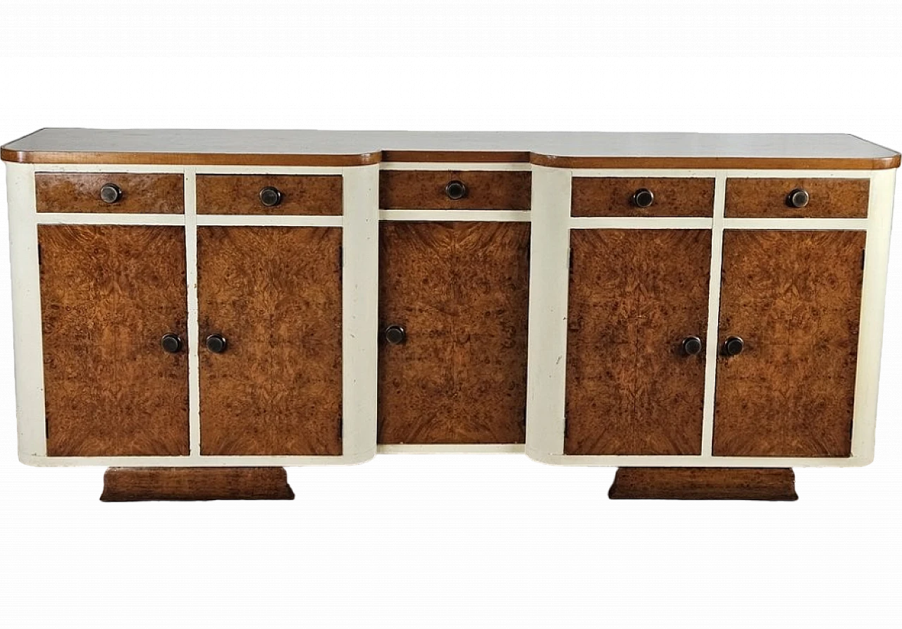 Kitchen sideboard in fir and ant with doors and drawers, 1950s 38