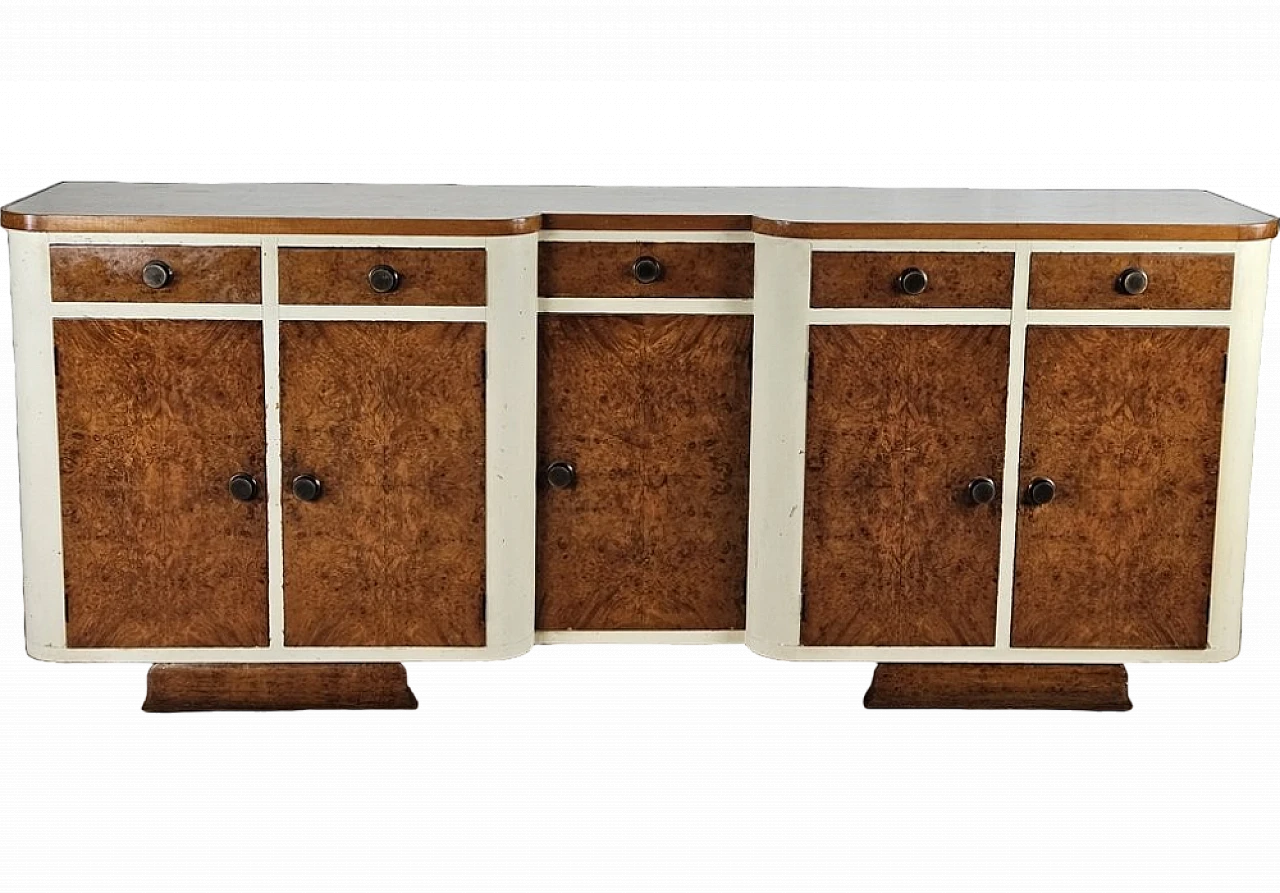 Kitchen sideboard in fir and ant with doors and drawers, 1950s 39