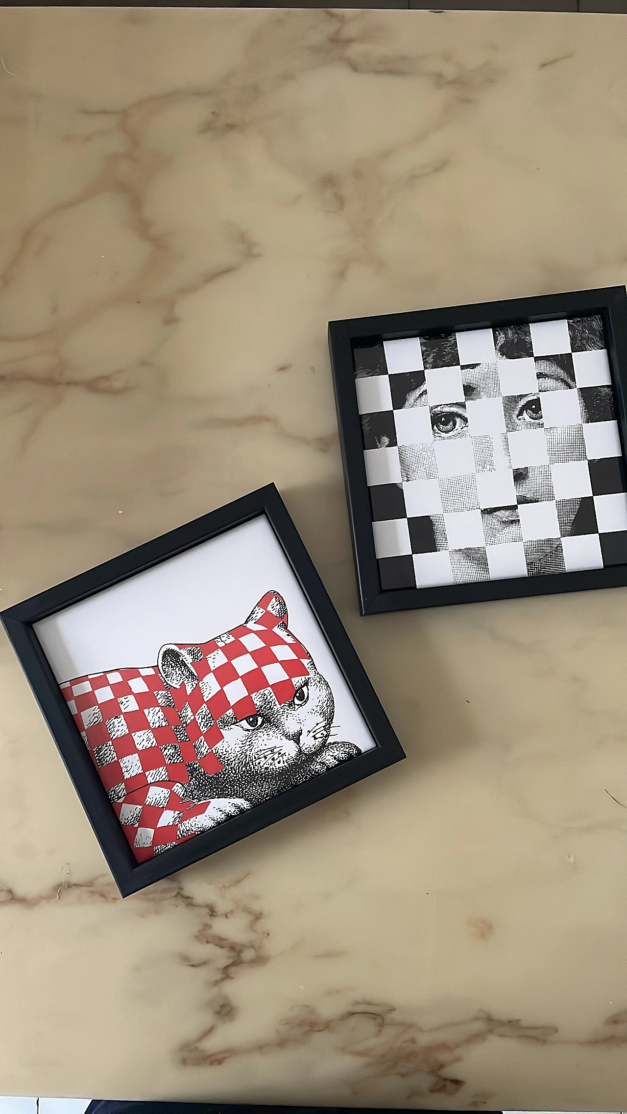 Pair of Fornasetti tiles 4