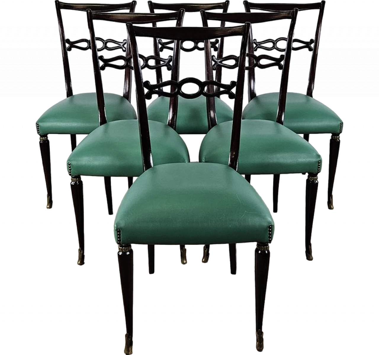 6 Dining chairs in the style of Paolo Buffa, 1950s 23