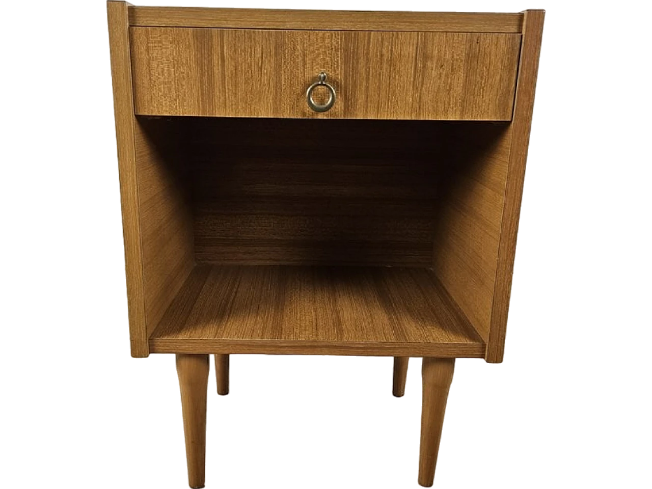 Bedside table with drawer and open compartment, 1980s 16