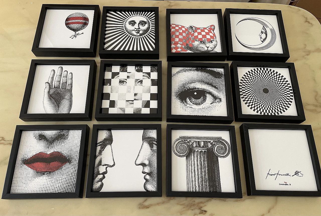 12 Quadretti di Ceramiche Bardelli per Fornasetti 1