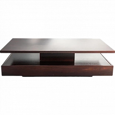 Willy Rizzo-style mahogany coffee table, 1970s