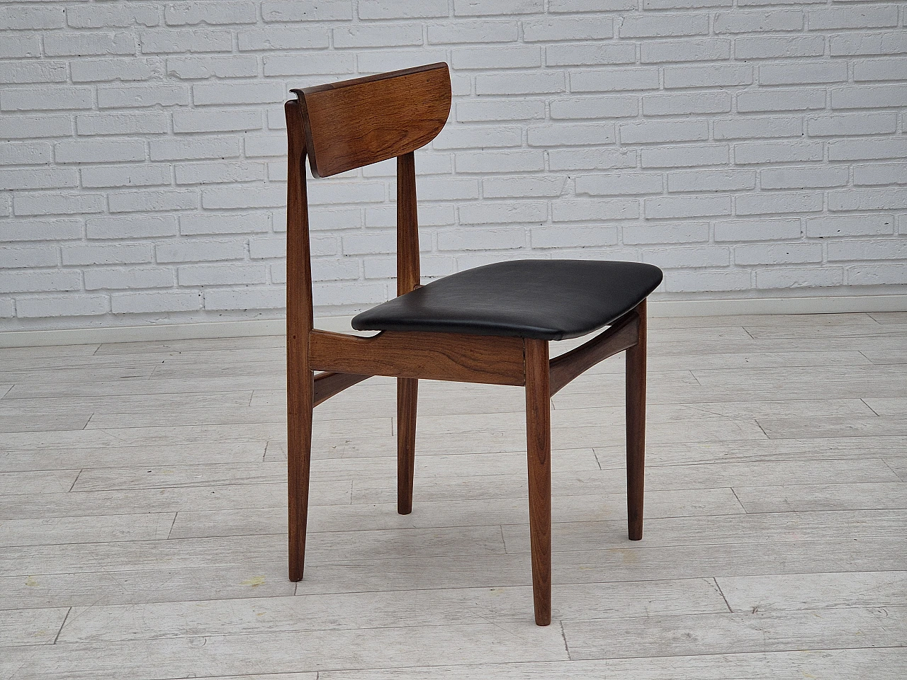 5 Danish teak wood dining chairs, 1960s 2