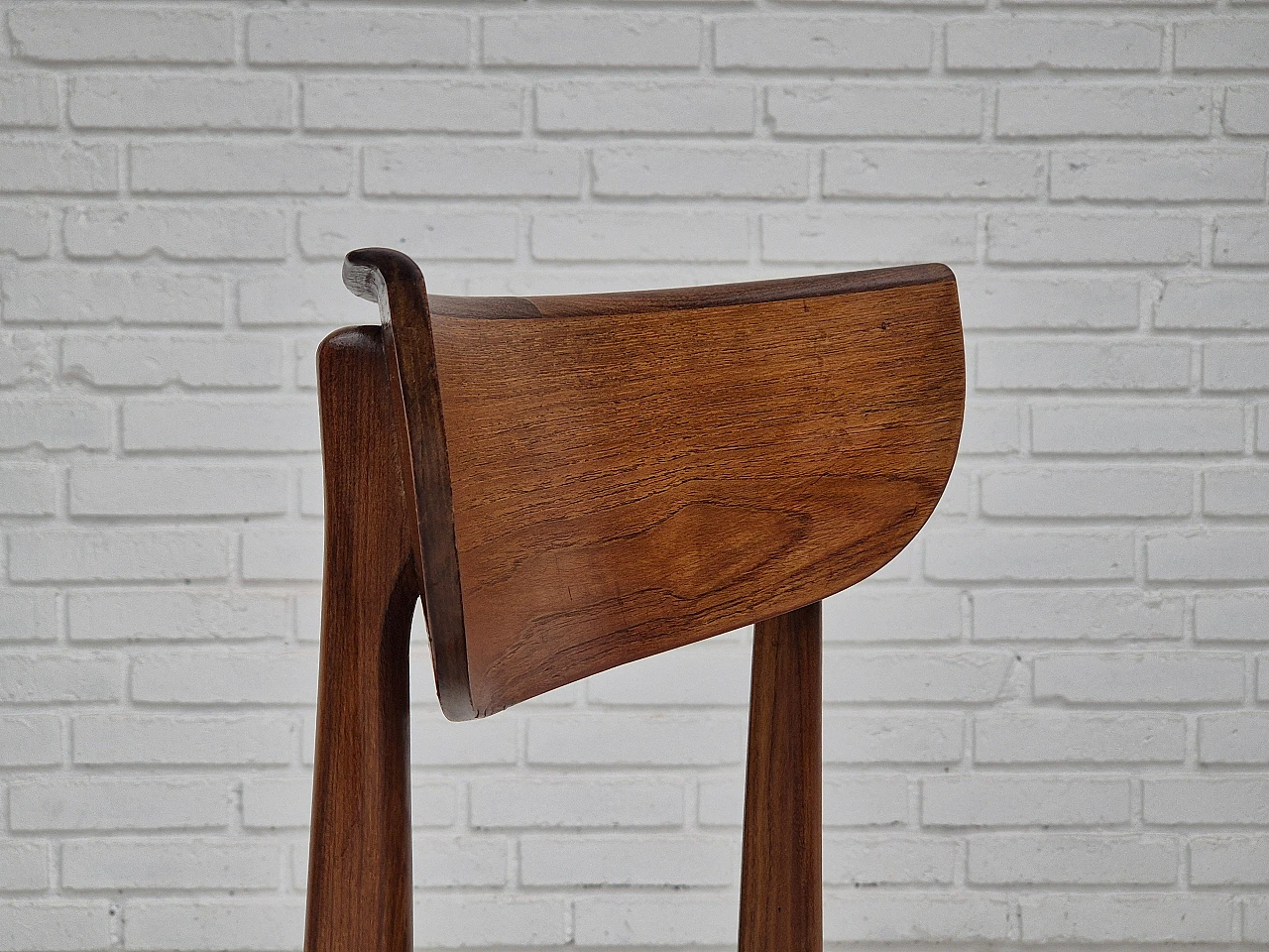 5 Danish teak wood dining chairs, 1960s 3