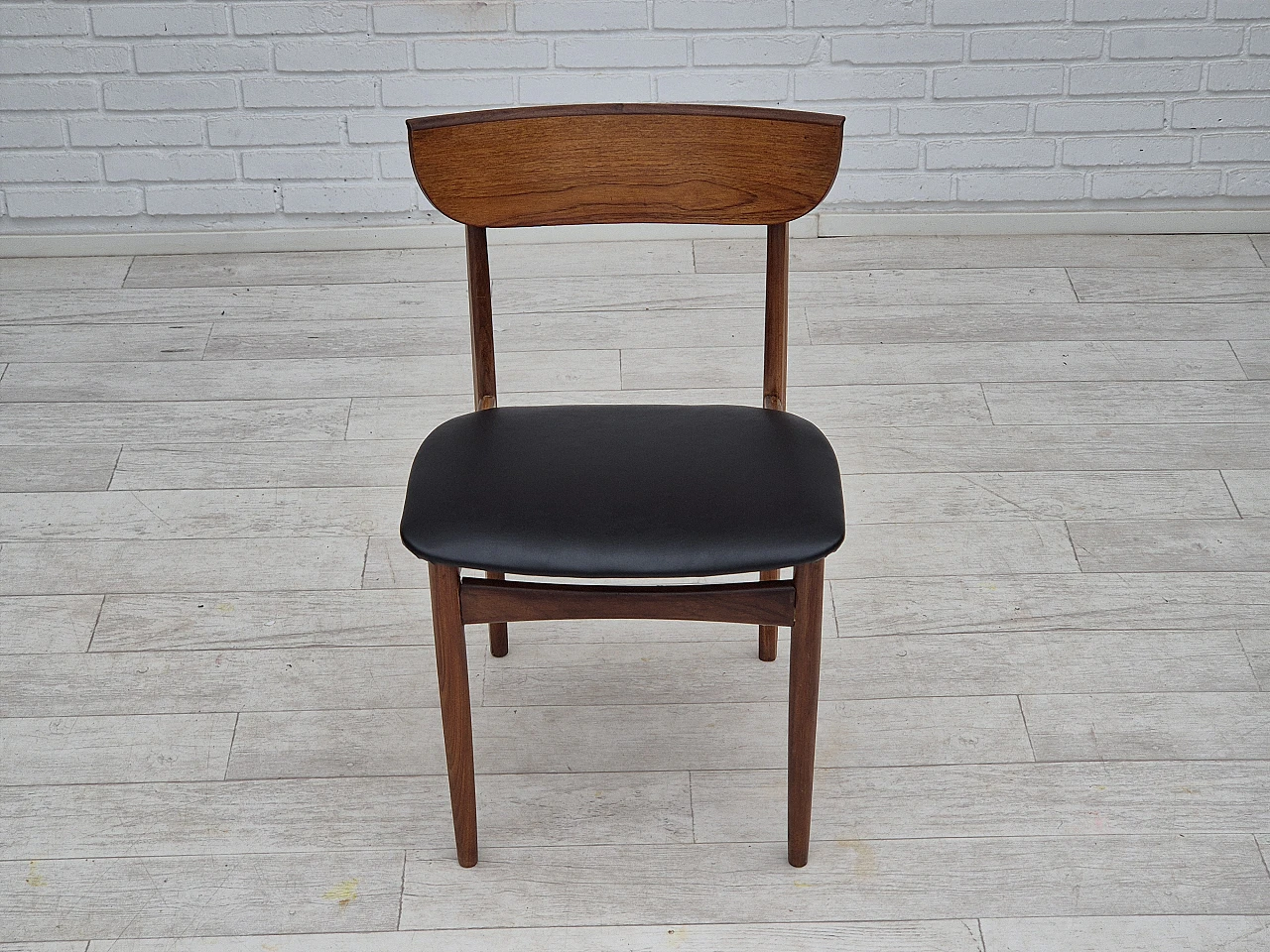 5 Danish teak wood dining chairs, 1960s 8