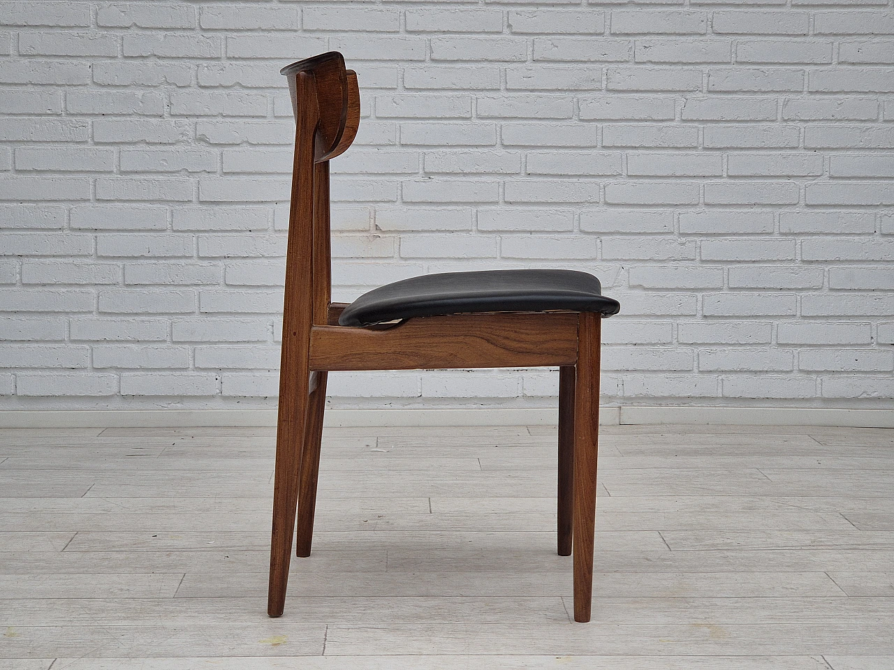 5 Danish teak wood dining chairs, 1960s 9