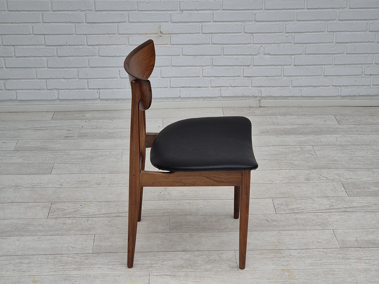 5 Danish teak wood dining chairs, 1960s 10