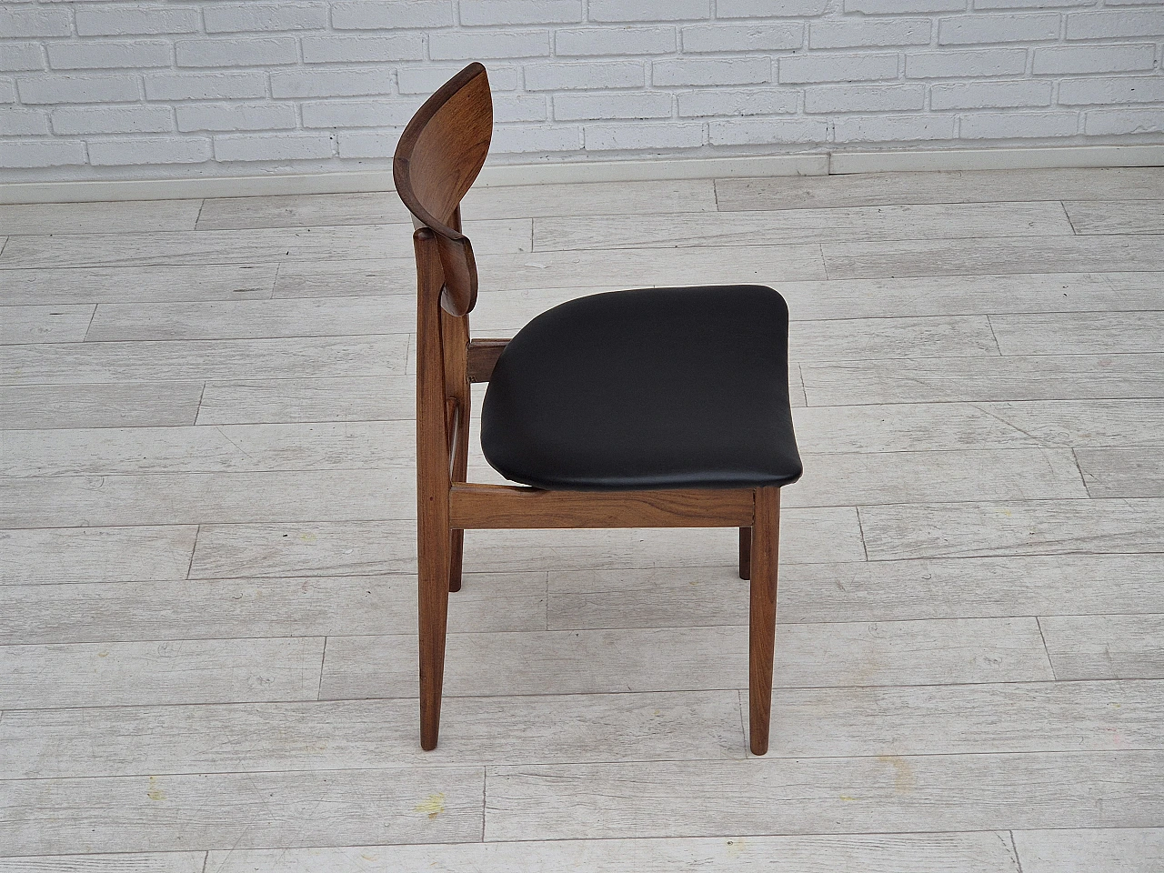 5 Danish teak wood dining chairs, 1960s 12